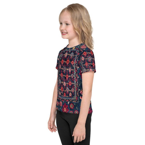 Kids crew neck t-shirt “Suzani" - Image 3