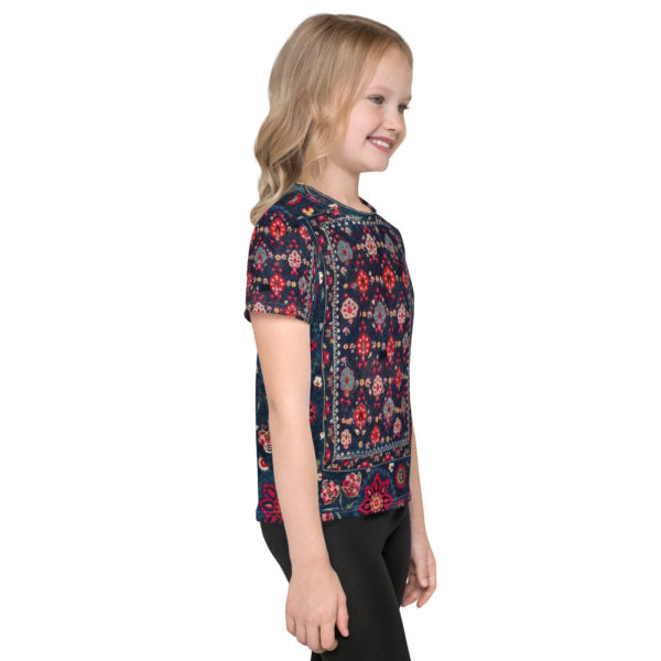 Kids crew neck t-shirt “Suzani" - Image 4