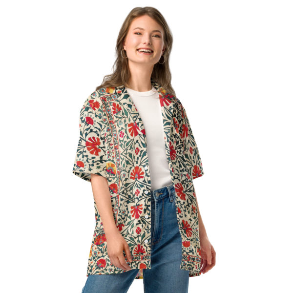 Unisex button shirt “Suzani" - Image 3