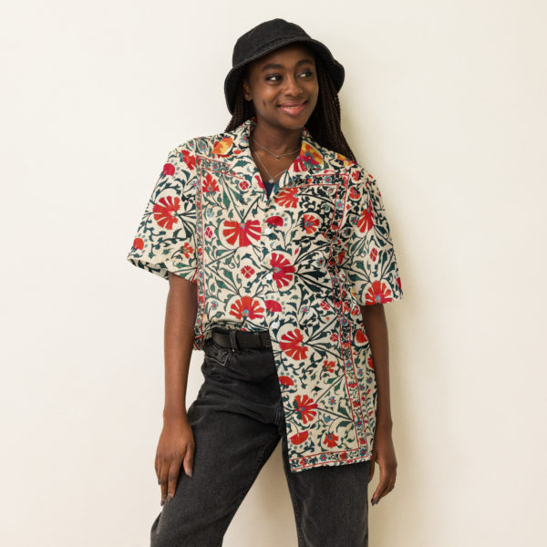 Unisex button shirt “Suzani" - Image 2