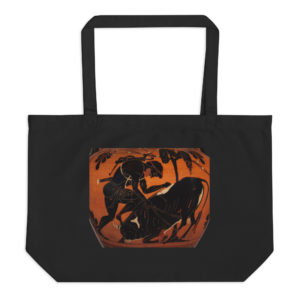 Large organic tote bag " European Mythology"