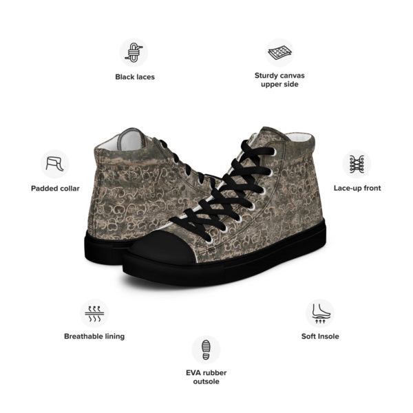 Men’s high top canvas shoes "Indian Mythology" - Image 12