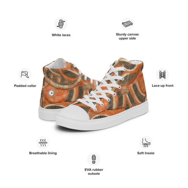 Women’s high top canvas shoes "Mythology of Oceania" - Image 7