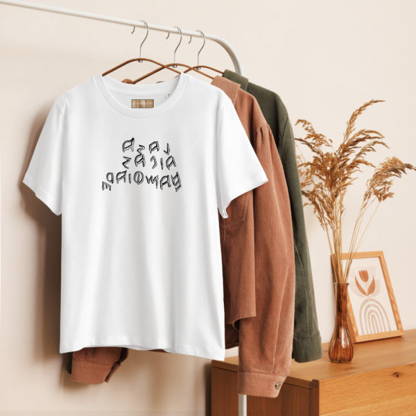 Women’s organic ribbed neck t-shirt "European Mythology" - Image 2