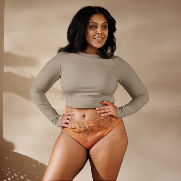 Recycled high-waisted bikini bottom "Arboriginal" - Image 2