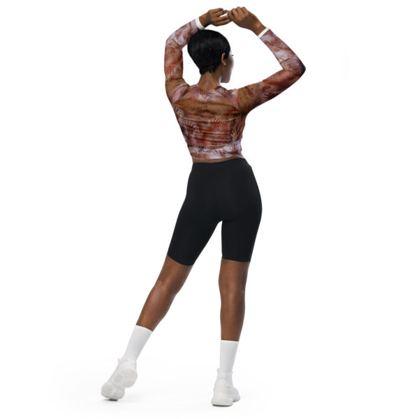 Recycled long-sleeve crop top "Manos" - Image 6