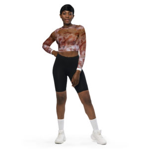 Recycled long-sleeve crop top "Manos"