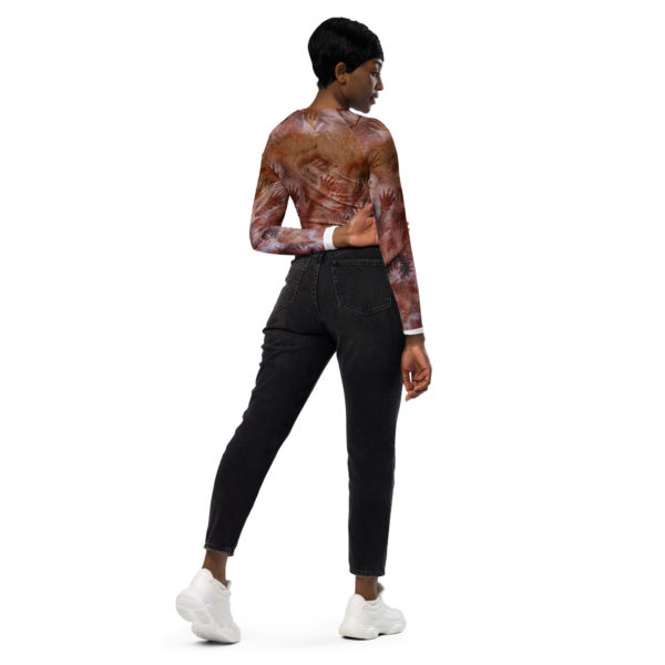Recycled long-sleeve crop top "Manos" - Image 7