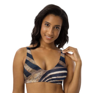 Recycled padded bikini top "Ptolemaic"
