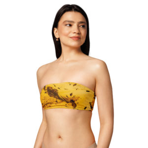 Recycled bandeau bikini top "Paleo"