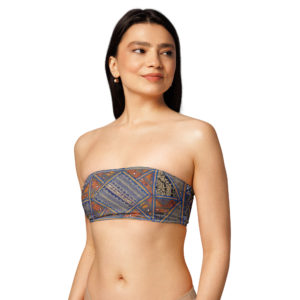 Recycled bandeau bikini top "Udaipur"