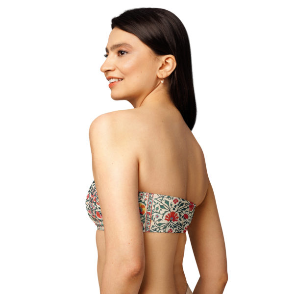 Recycled bandeau bikini top "Suzani" - Image 2