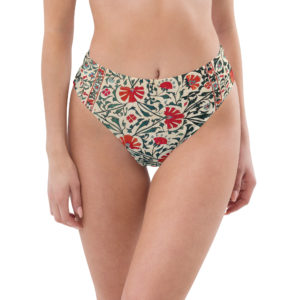 Recycled high-waisted bikini bottom "Suzani"