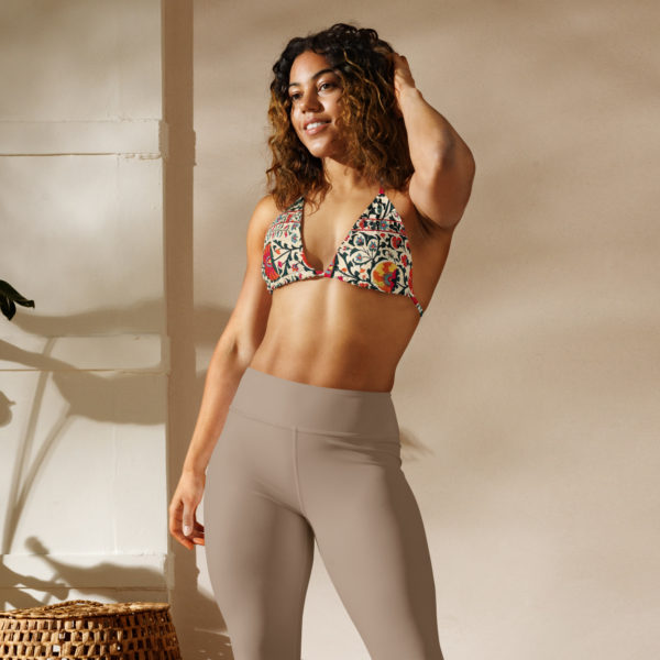 Recycled string bikini top "Suzani"