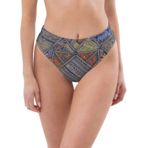 Recycled high-waisted bikini bottom "Udaipur"