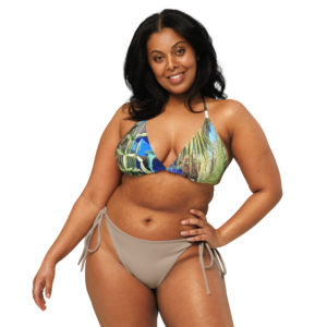 Recycled string bikini top "Majorelle"