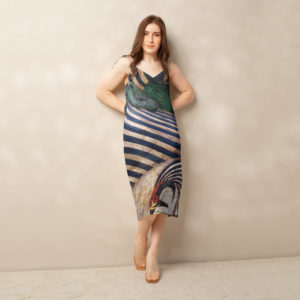 Tie-strap midi dress "Ptolemaic"