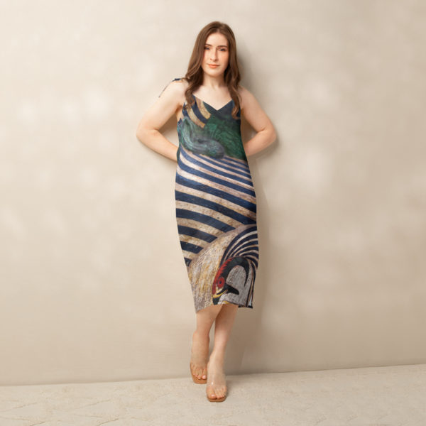 Tie-strap midi dress "Ptolemaic"