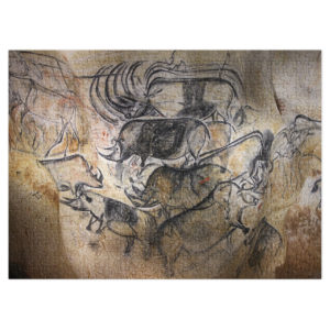 Jigsaw puzzle with tin "Chauvet"