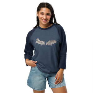 3/4 sleeve raglan shirt "ErdeneZuu"