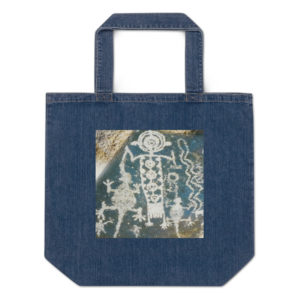 Organic denim tote bag "Aboriginal"