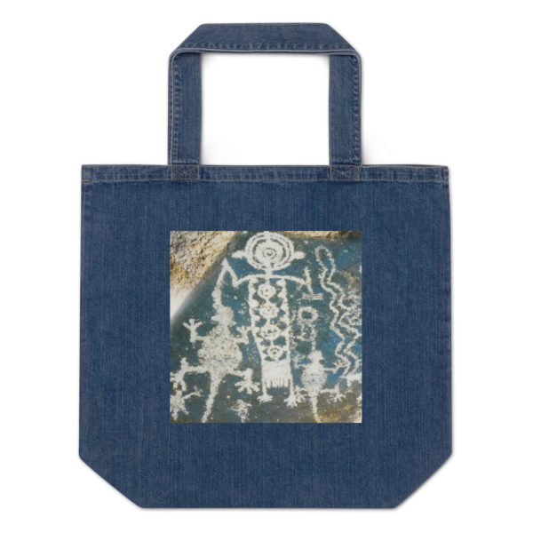 Organic denim tote bag "Aboriginal"
