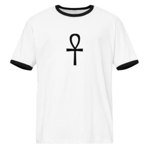 Unisex ringer t-shirt "Ankh"