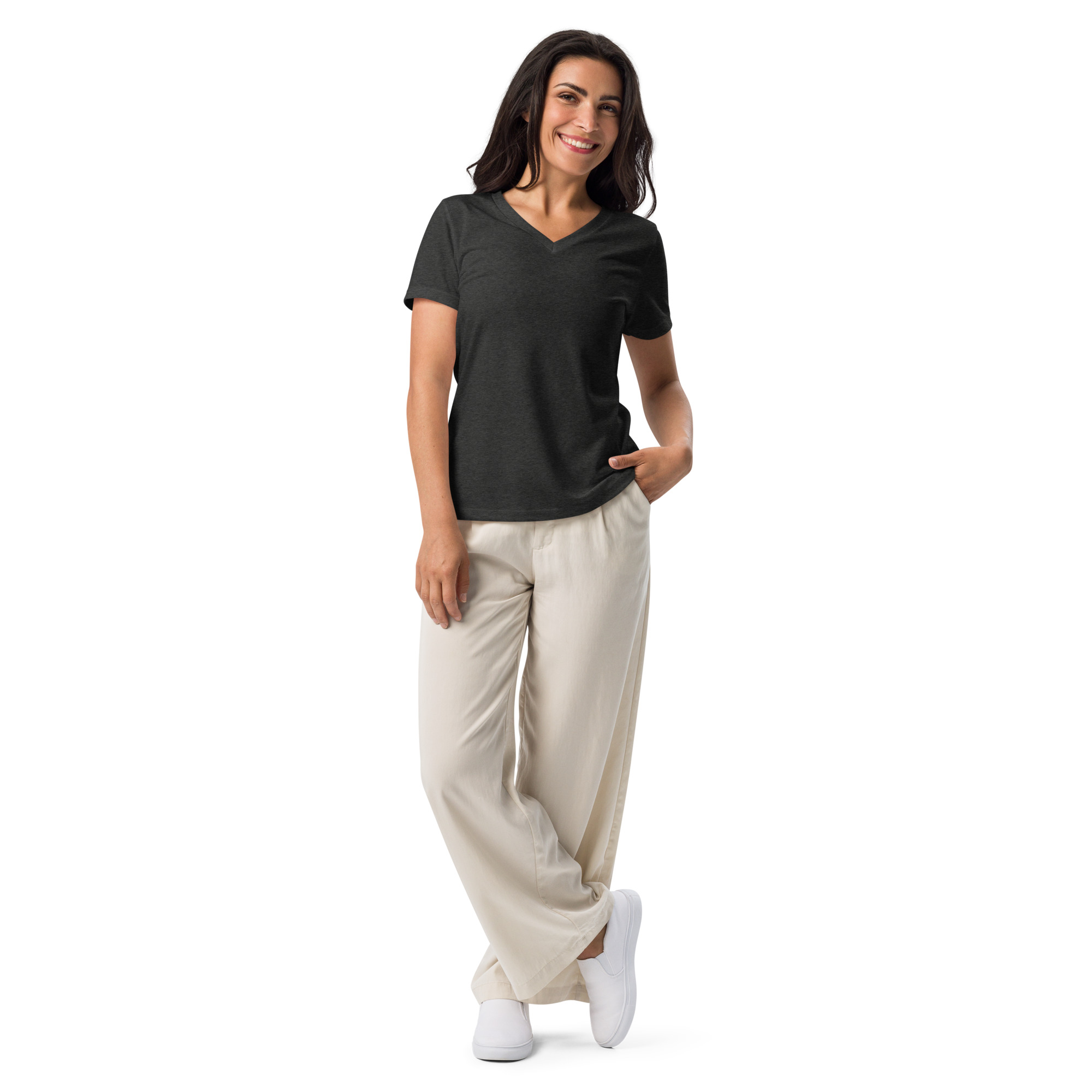 Women’s relaxed v-neck t-shirt "Teotihuacan" - Image 17