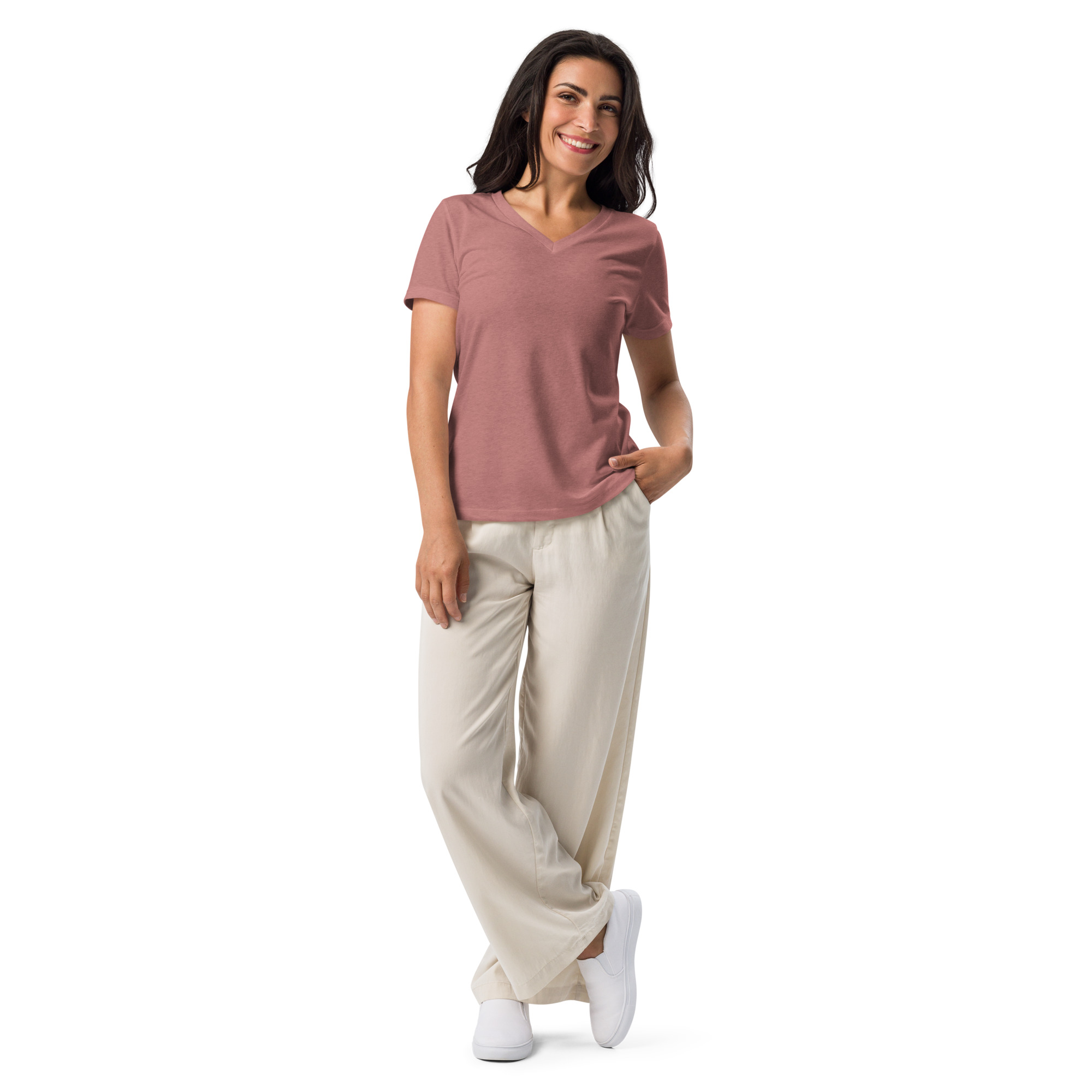 Women’s relaxed v-neck t-shirt "Teotihuacan" - Image 5