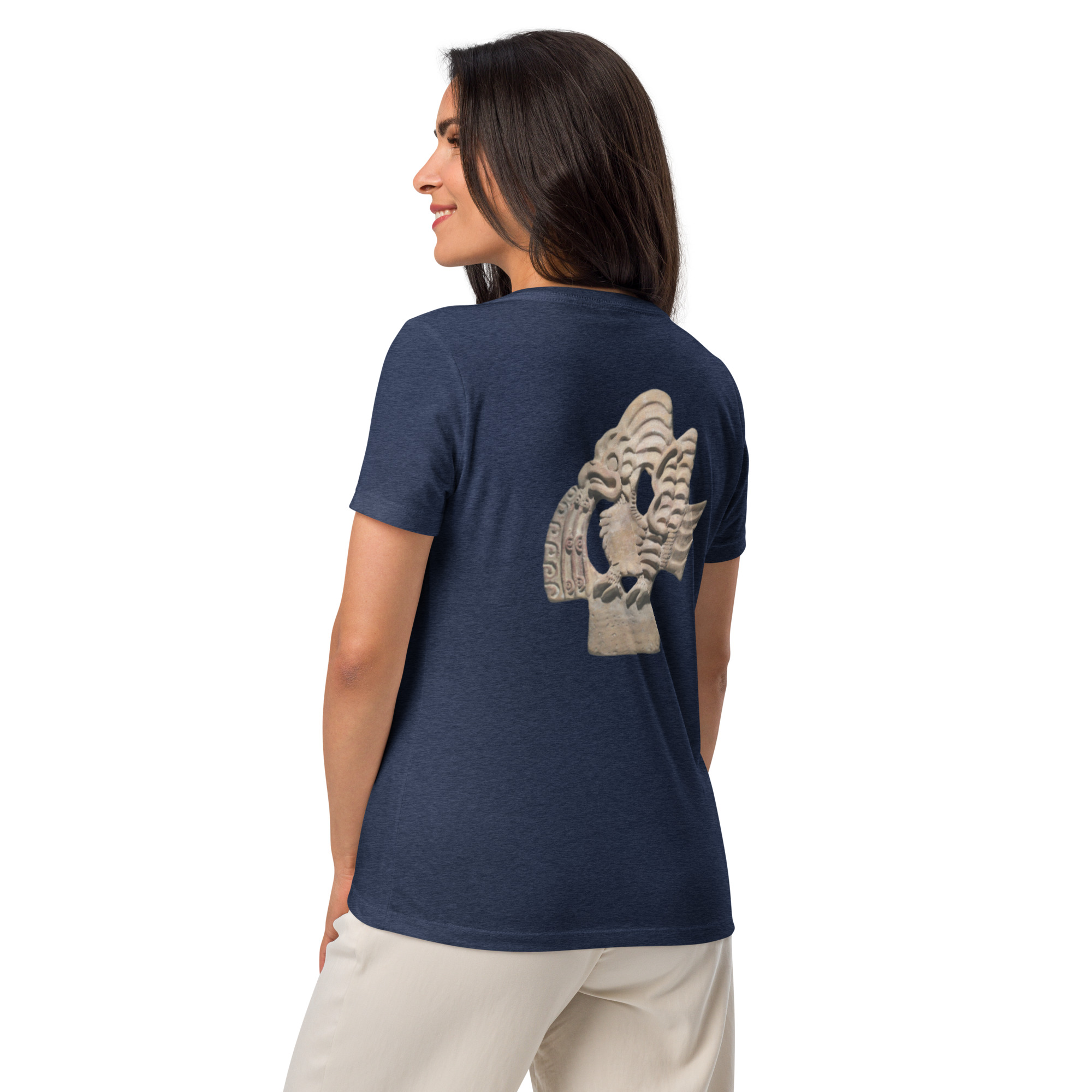 Women’s relaxed v-neck t-shirt "Teotihuacan" - Image 13