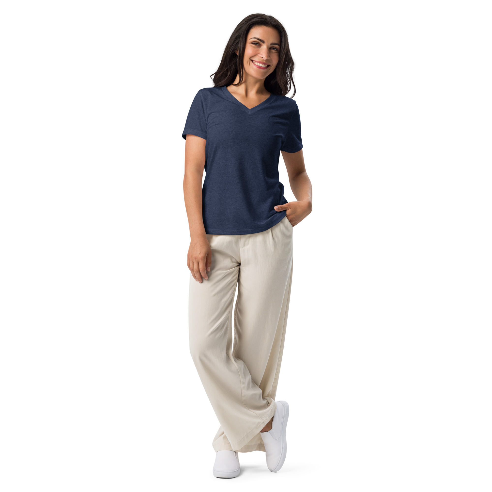 Women’s relaxed v-neck t-shirt "Teotihuacan" - Image 14