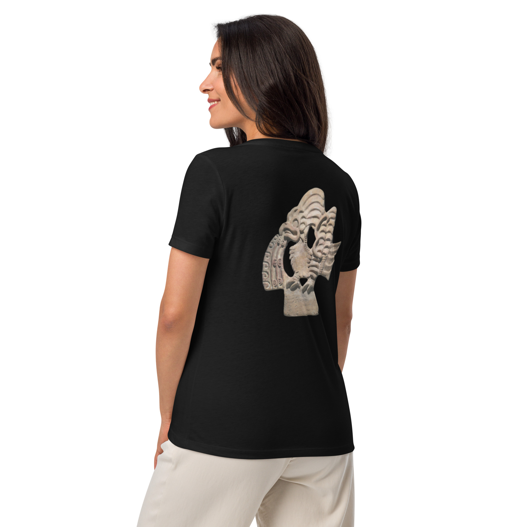 Women’s relaxed v-neck t-shirt "Teotihuacan" - Image 10