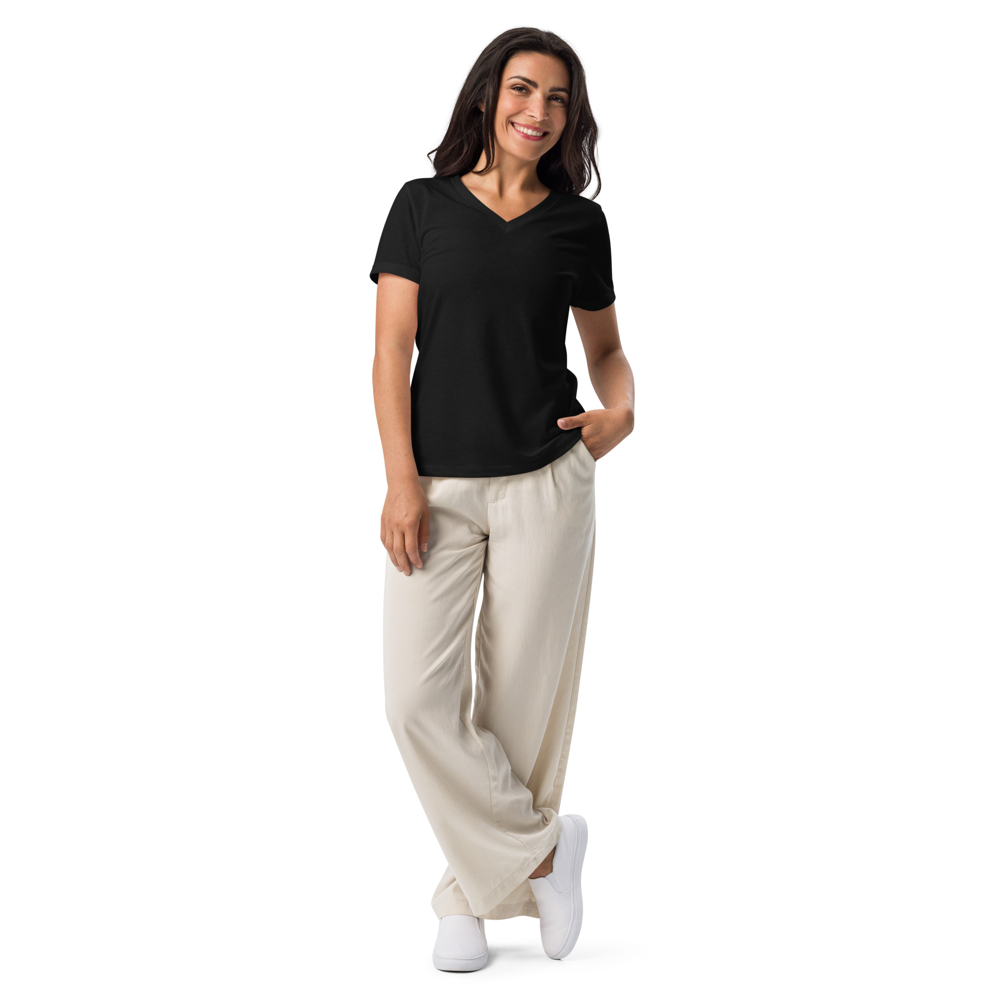 Women’s relaxed v-neck t-shirt "Teotihuacan" - Image 11