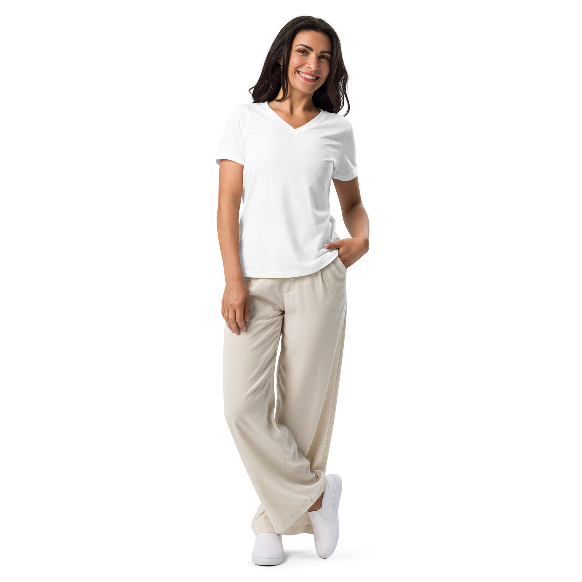 Women’s relaxed v-neck t-shirt "Teotihuacan" - Image 7