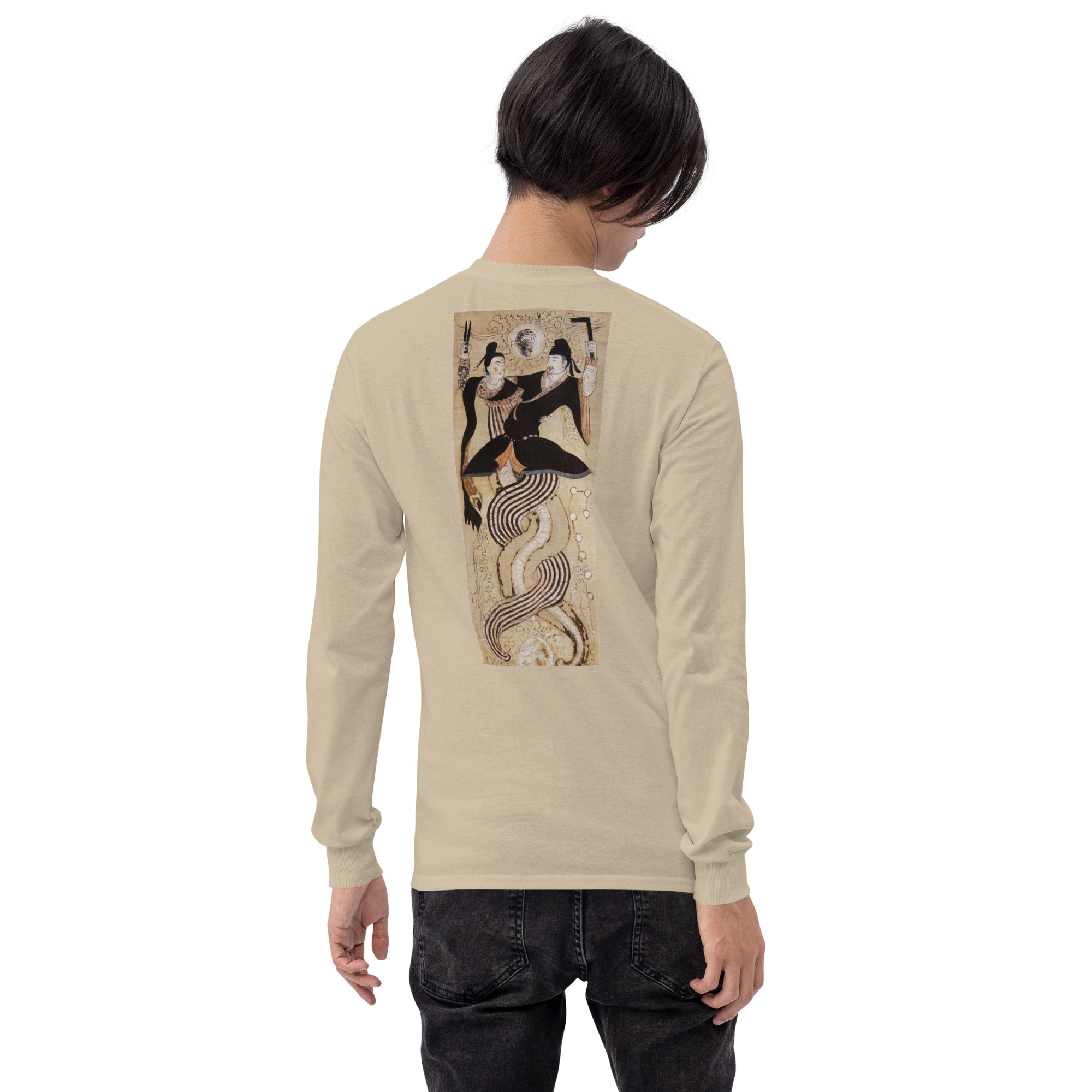 Men’s Long Sleeve Shirt "Fuxi and Nüwa" - Image 7