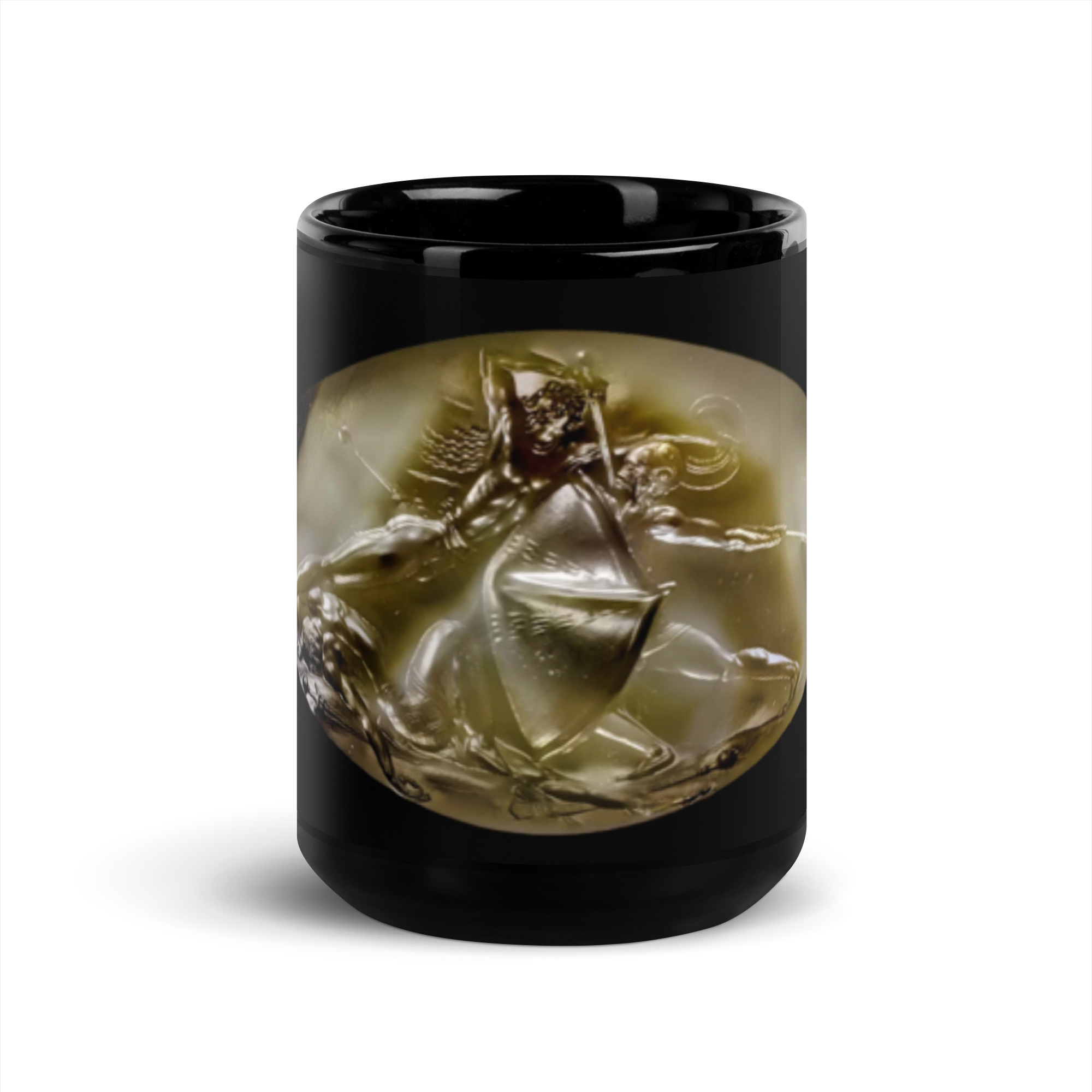 Black Glossy Mug "Pylos Agate" - Image 6