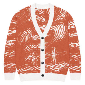 Knitted cardigan "Seals"