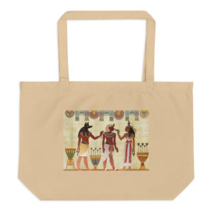 Large organic tote bag "Egyptian mythology"